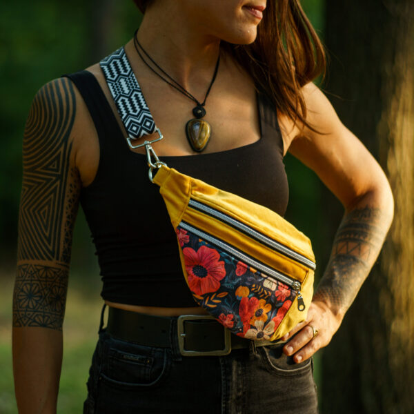 Floral Yellow Samet BOOMbastic Bag